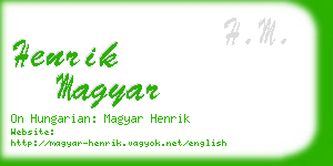 henrik magyar business card